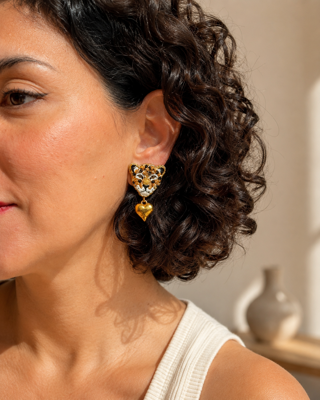 Coeur  Fauve — boucles d’oreilles