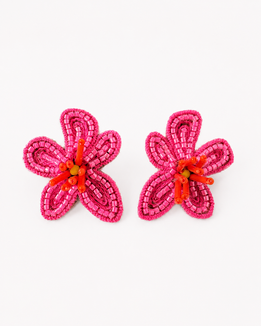 Rose Vibrant  — boucles d’oreilles